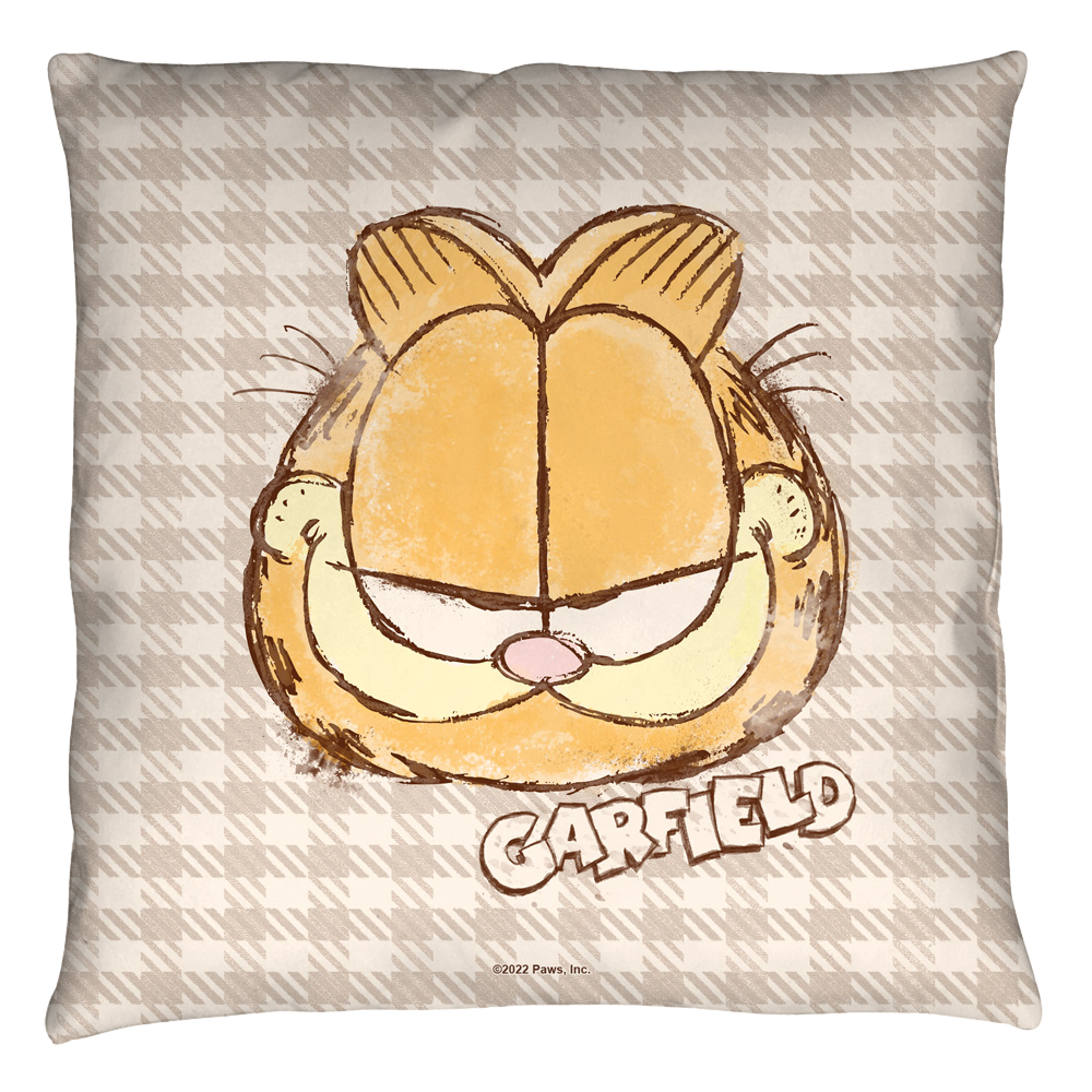 Garfield Watercolor Throw Pillow Throw Pillows Garfield   