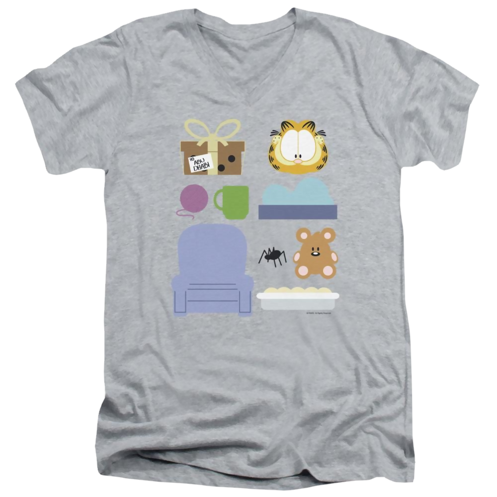 Garfield Gift Set - Men's V-Neck T-Shirt Men's V-Neck T-Shirt Garfield   