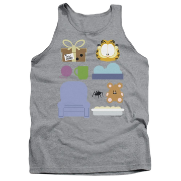 Athletic heather men's tank with Garfield Gift Set graphic