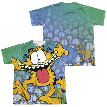 Garfield Goofy Face youth all-over print t-shirt for ages 8 to 12