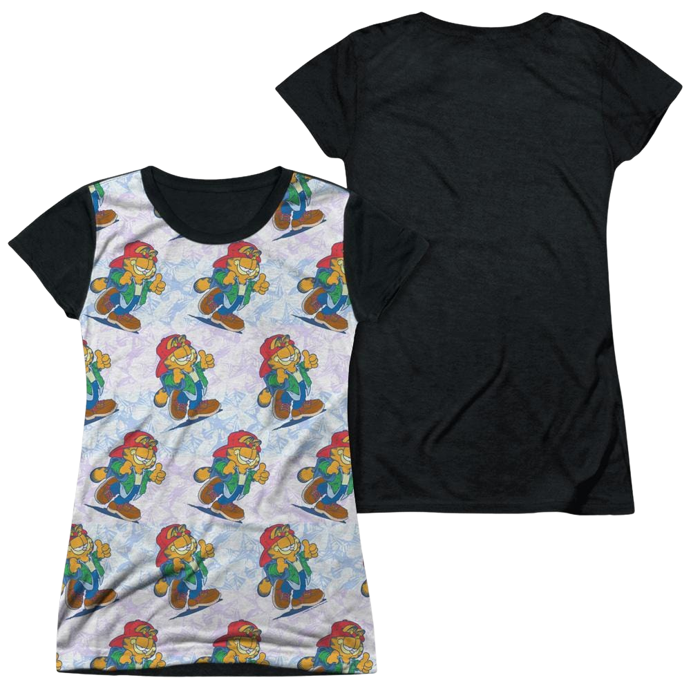Garfield Cool Cat - Juniors Black Back T-Shirt Juniors Black Back T-Shirt Garfield   