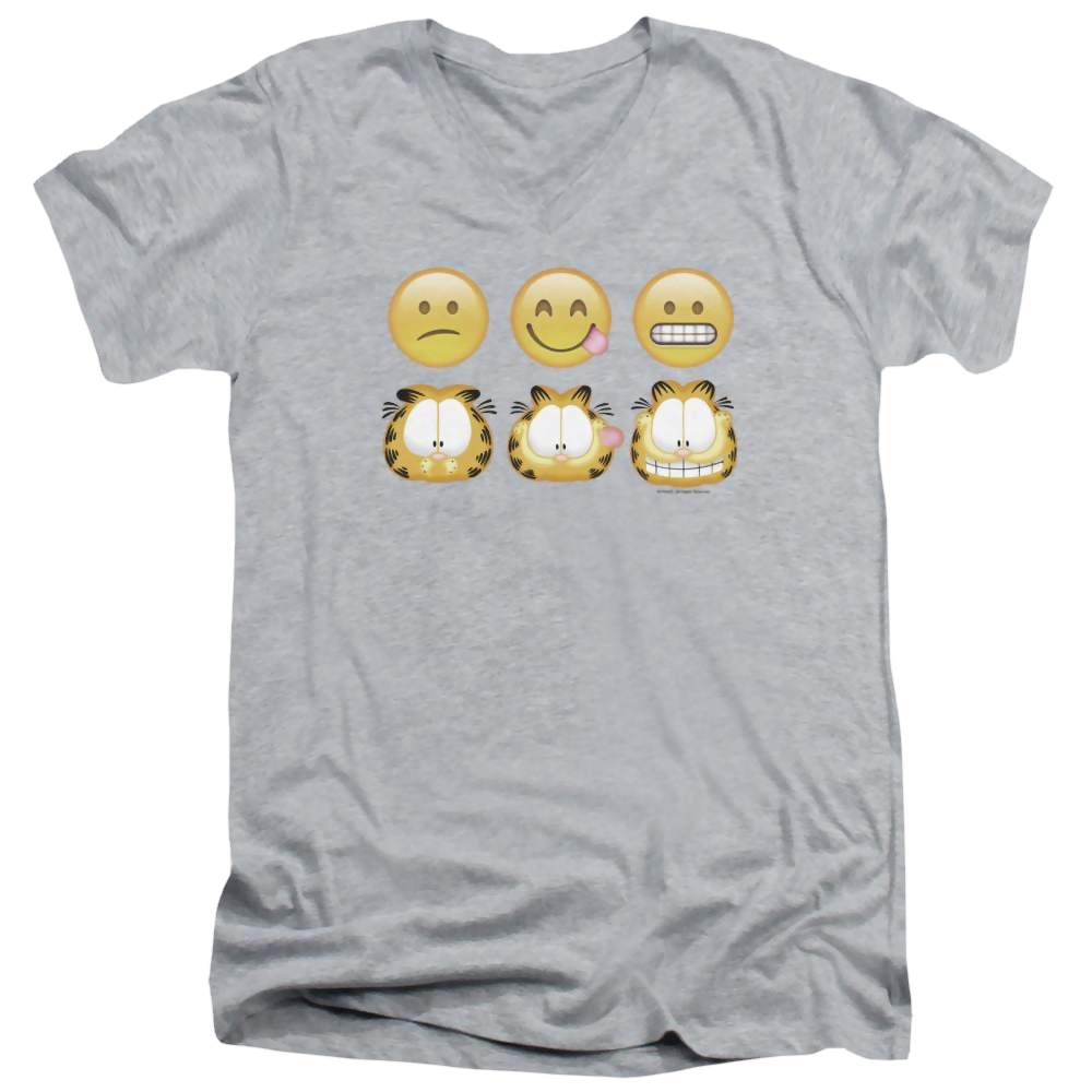 Garfield Emojis - Men's V-Neck T-Shirt Men's V-Neck T-Shirt Garfield   