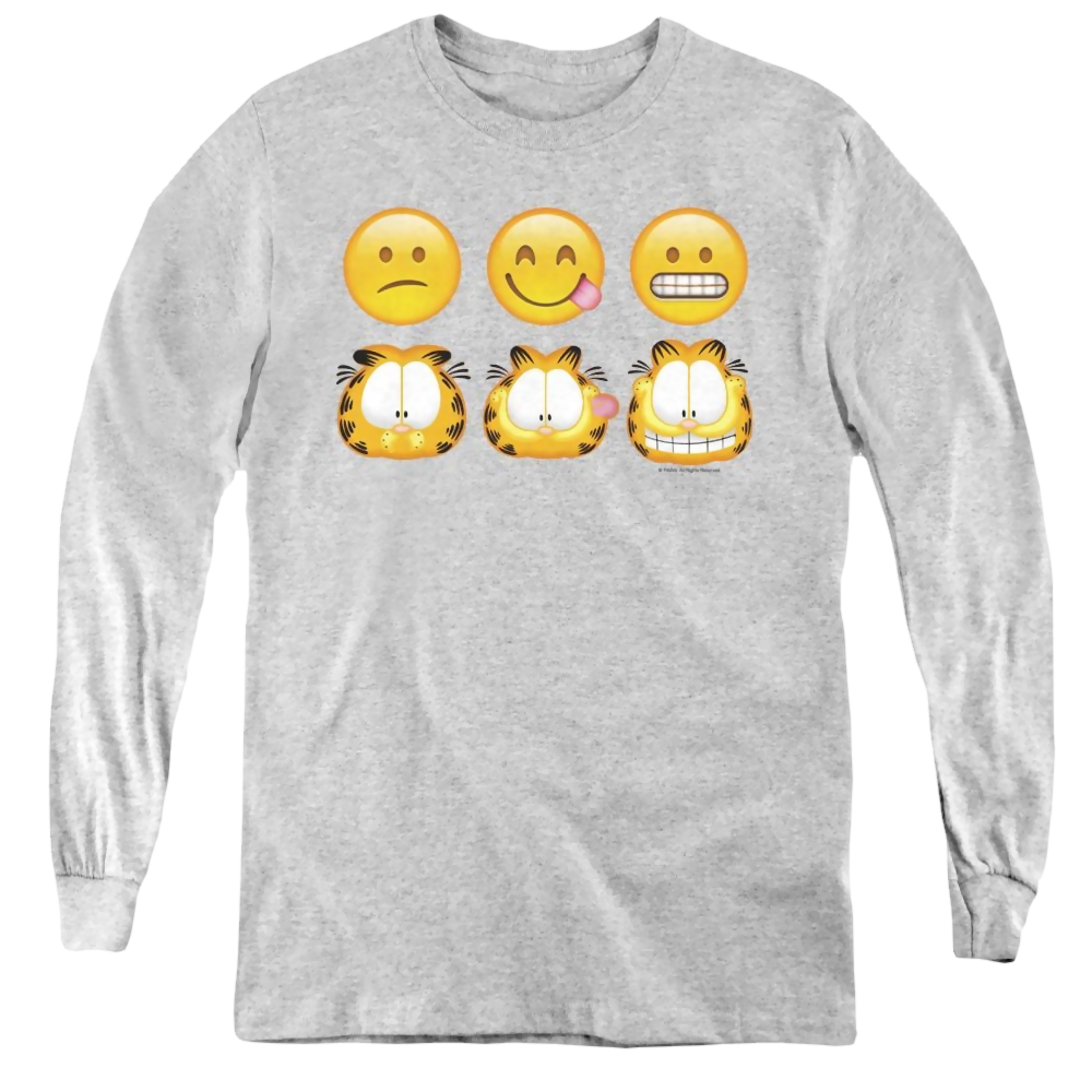 Garfield Emojis - Youth Long Sleeve T-Shirt Youth Long Sleeve T-Shirt Garfield   
