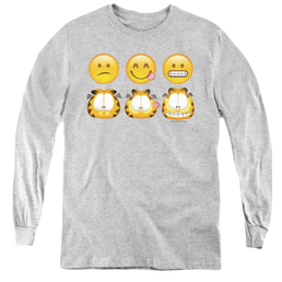 Garfield Emojis - Youth Long Sleeve T-Shirt Youth Long Sleeve T-Shirt Garfield   