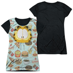 Garfield Cat Food - Juniors Black Back T-Shirt Juniors Black Back T-Shirt Garfield   