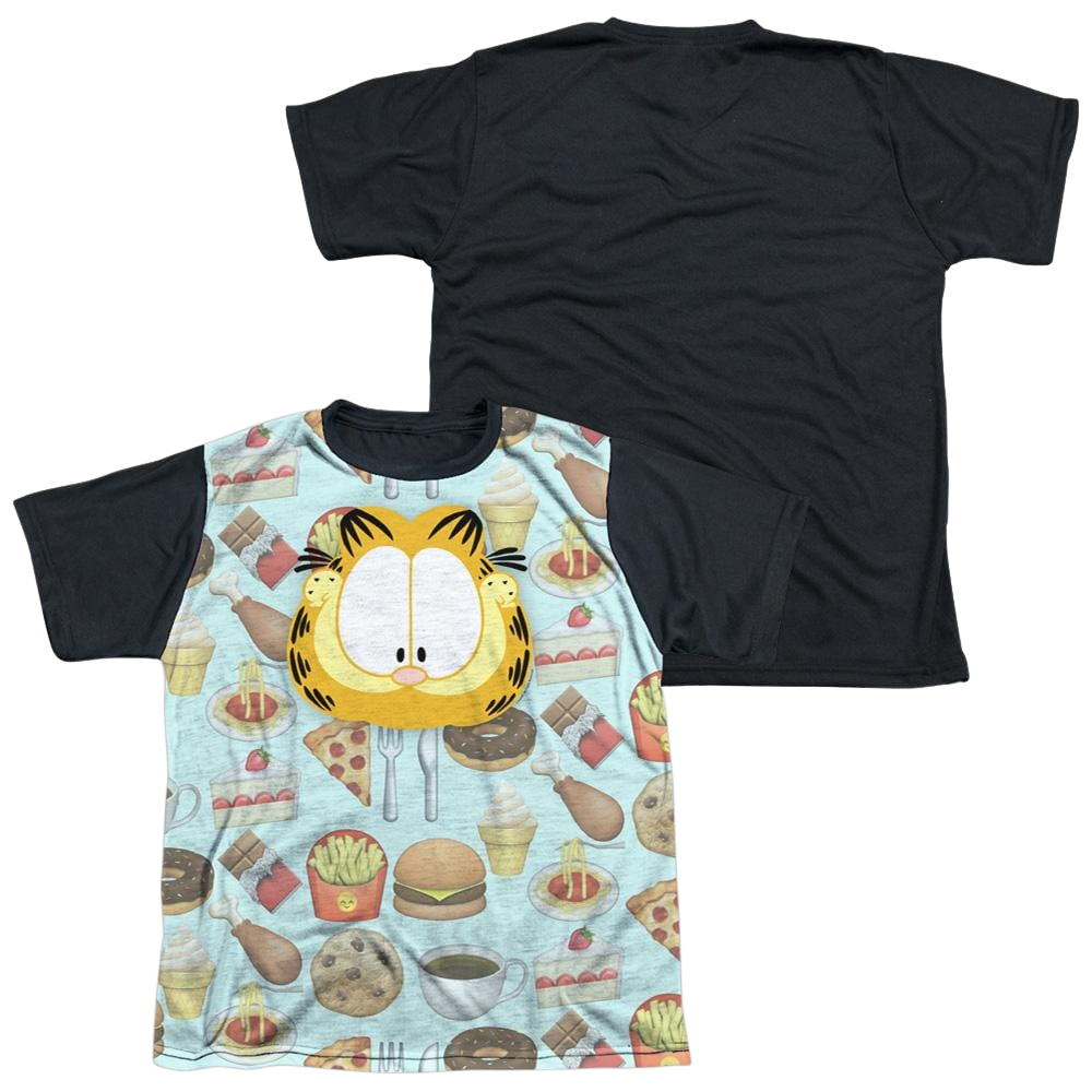 Garfield Cat Food - Youth Black Back T-Shirt (Ages 8-12) Youth Black Back T-Shirt (Ages 8-12) Garfield   