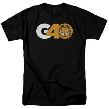 Black men's regular fit t-shirt with Garfield G40 graphic