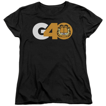 Black women's t-shirt with Garfield G40 graphic