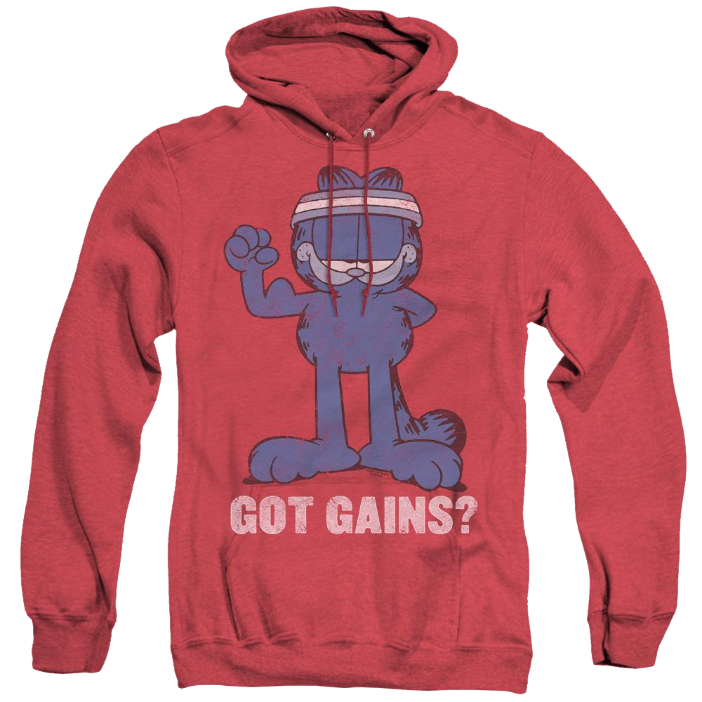 Garfield Got Gains - Heather Pullover Hoodie Heather Pullover Hoodie Garfield   