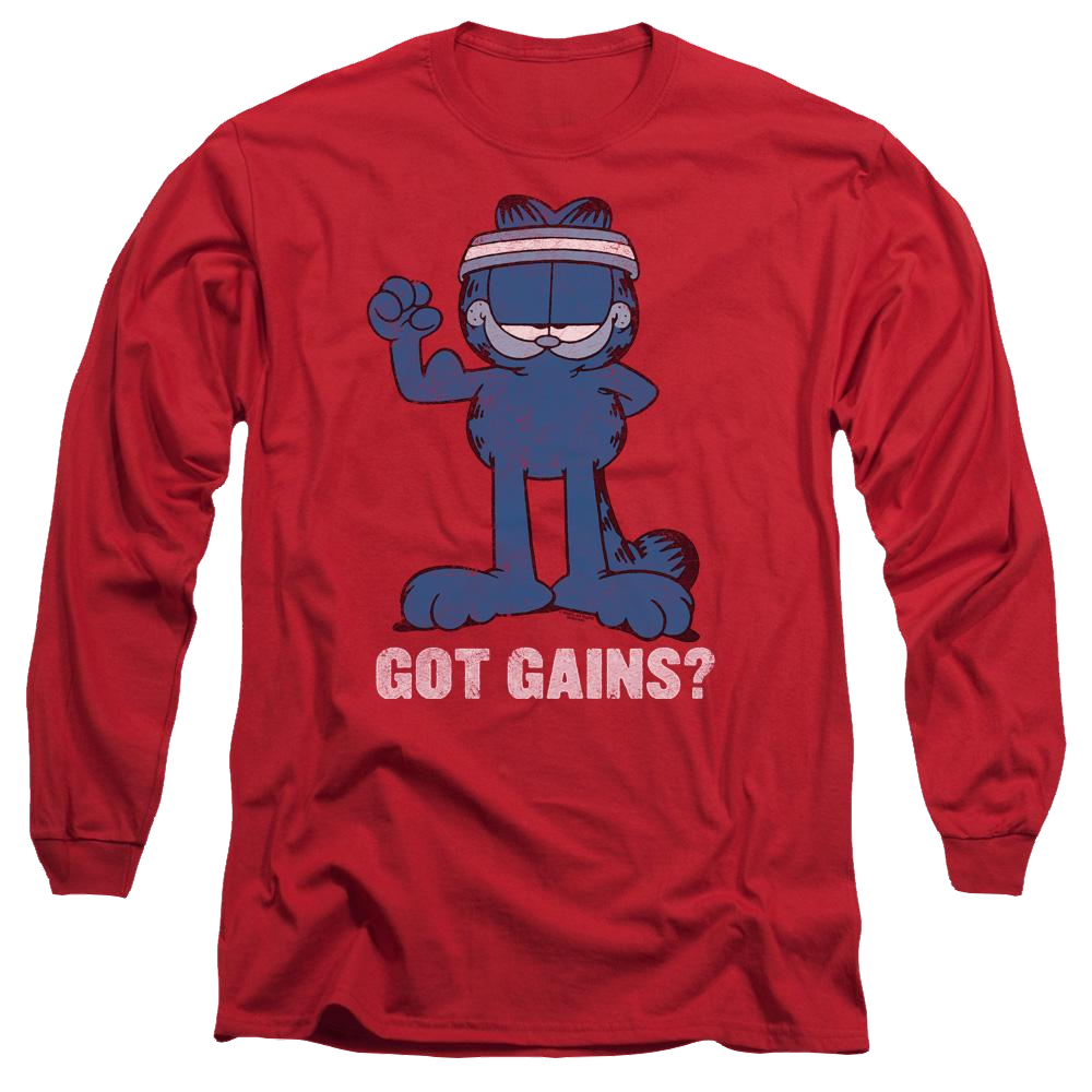 Garfield Got Gains - Men's Long Sleeve T-Shirt Men's Long Sleeve T-Shirt Garfield   