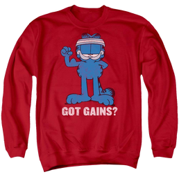 Garfield Got Gains - Men's Crewneck Sweatshirt Men's Crewneck Sweatshirt Garfield   