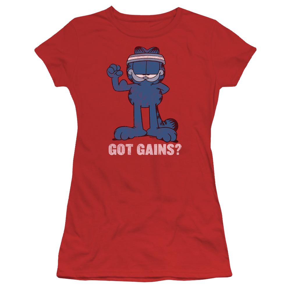 Garfield Got Gains - Juniors T-Shirt Juniors T-Shirt Garfield   