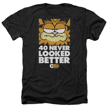 Charcoal men's heather t-shirt with Garfield 40 Looks graphic