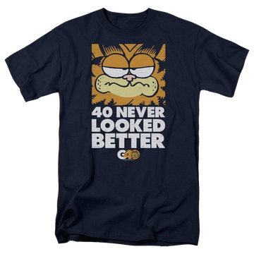 Navy men's regular fit t-shirt with Garfield 40 Looks graphic