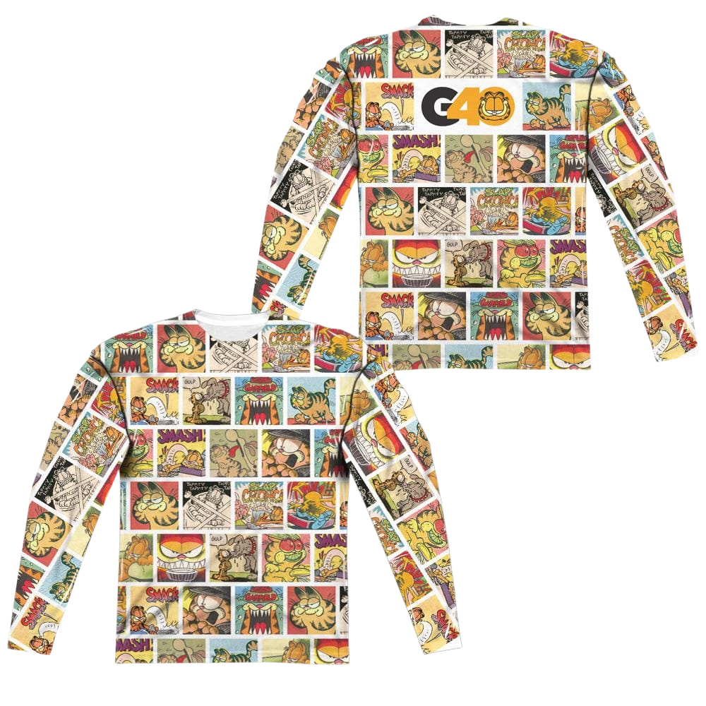 Garfield 40th Collage - Men's All-Over Print Long Sleeve T-Shirt Men's All-Over Print Long Sleeve Garfield   