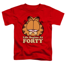 Garfield Life Begins At Forty - Toddler T-Shirt Toddler T-Shirt Garfield   