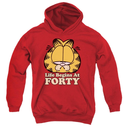 Garfield Life Begins At Forty - Youth Hoodie (Ages 8-12) Youth Hoodie (Ages 8-12) Garfield   