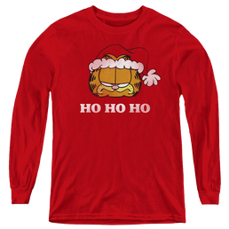 Garfield Ho Ho Ho - Youth Long Sleeve T-Shirt Youth Long Sleeve T-Shirt Garfield   