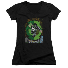 Green Lantern Gl #51 Cover - Juniors V-Neck T-Shirt Juniors V-Neck T-Shirt Green Lantern   