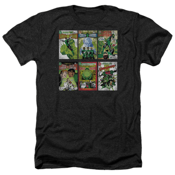Charcoal men's heather t-shirt with Green Lantern Gl Covers graphic