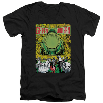 Black men's v-neck t-shirt with Green Lantern Gl #200 Cover graphic