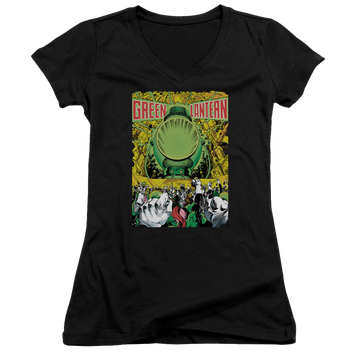 Black juniors v-neck t-shirt with Green Lantern Gl #200 Cover graphic