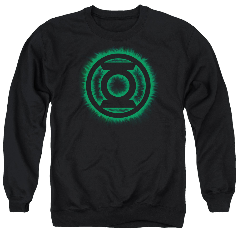 Green Lantern Green Flame Logo - Men's Crewneck Sweatshirt Men's Crewneck Sweatshirt Green Lantern   
