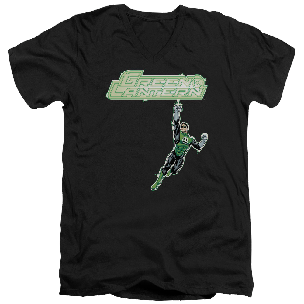 Green Lantern Energy Construct Logo - Men's V-Neck T-Shirt Men's V-Neck T-Shirt Green Lantern   