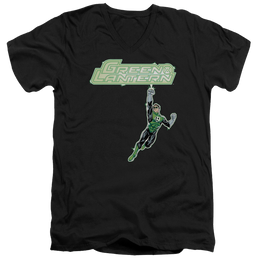 Green Lantern Energy Construct Logo - Men's V-Neck T-Shirt Men's V-Neck T-Shirt Green Lantern   