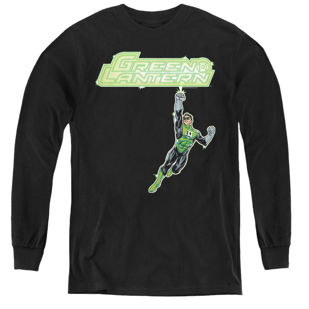 Green Lantern Energy Construct Logo - Youth Long Sleeve T-Shirt Youth Long Sleeve T-Shirt Green Lantern   