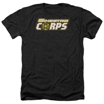 Charcoal men's heather t-shirt with Green Lantern Sinestro Corps Logo graphic