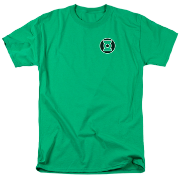 Kelly green men's regular fit t-shirt with Green Lantern Kyle Rayner Logo graphic