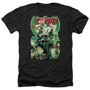 Charcoal men's heather t-shirt with Green Lantern Gl Corps #25 Cover graphic