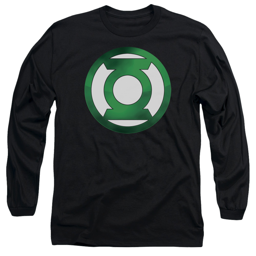 Green Lantern Green Chrome Logo - Men's Long Sleeve T-Shirt Men's Long Sleeve T-Shirt Green Lantern   