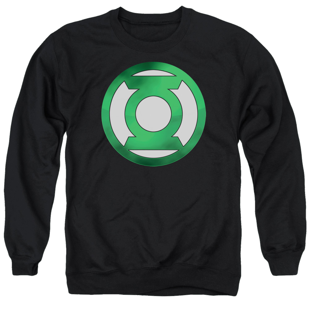 Green Lantern Green Chrome Logo - Men's Crewneck Sweatshirt Men's Crewneck Sweatshirt Green Lantern   