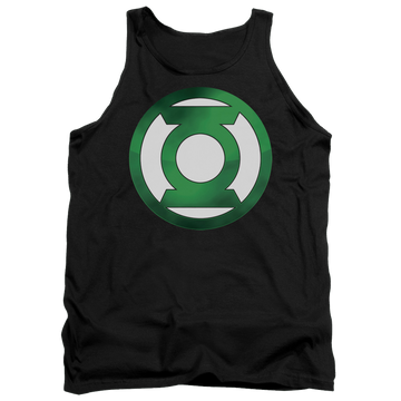 Black men's tank with Green Lantern Green Chrome Logo graphic
