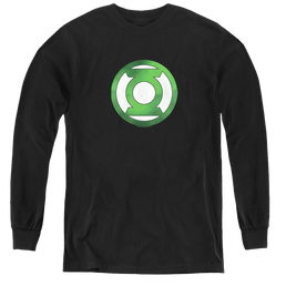 Green Lantern Green Chrome Logo - Youth Long Sleeve T-Shirt Youth Long Sleeve T-Shirt Green Lantern   