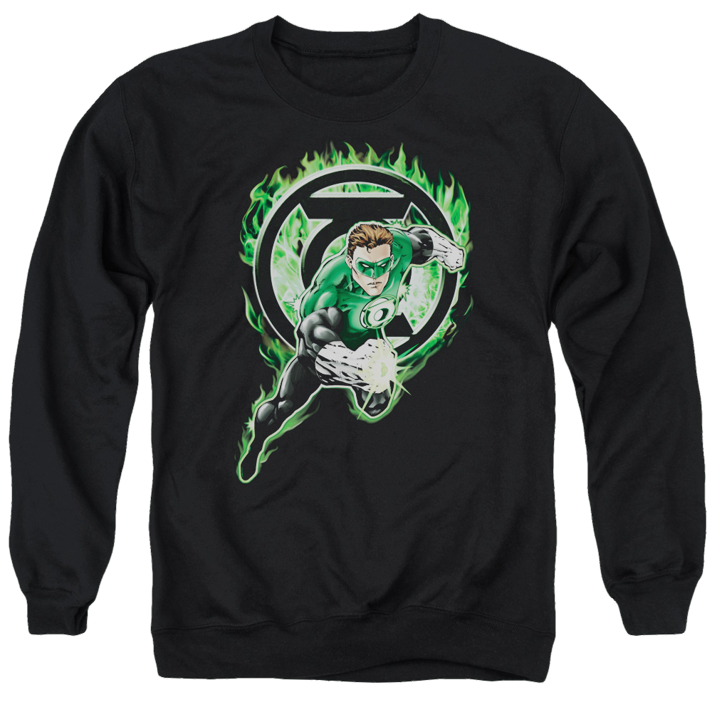 Green Lantern Space Cop - Men's Crewneck Sweatshirt Men's Crewneck Sweatshirt Green Lantern   