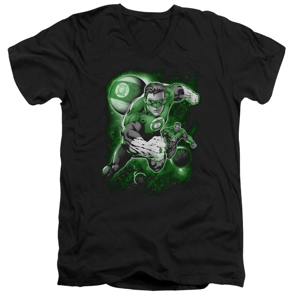 Green Lantern Lantern Planet - Men's V-Neck T-Shirt Men's V-Neck T-Shirt Green Lantern   
