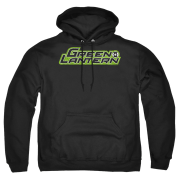 Black pullover hoodie with Green Lantern Scribble Title graphic