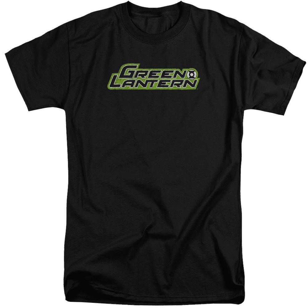 Green Lantern Scribble Title - Men's Tall Fit T-Shirt Men's Tall Fit T-Shirt Green Lantern   