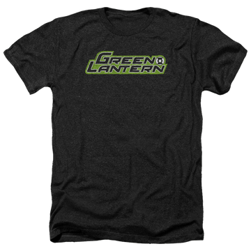 Charcoal men's heather t-shirt with Green Lantern Scribble Title graphic