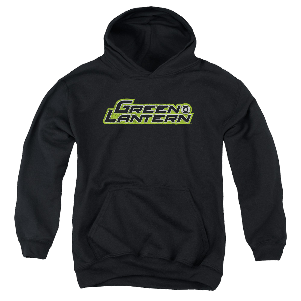 Green Lantern Scribble Title - Youth Hoodie Youth Hoodie (Ages 8-12) Green Lantern   