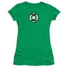 Green Lantern Scribble Lantern Logo - Juniors T-Shirt Juniors T-Shirt Green Lantern   