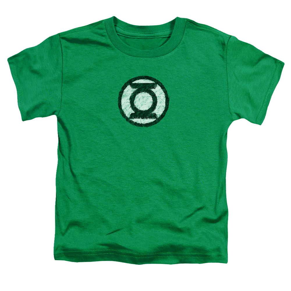 Green Lantern Scribble Lantern Logo - Toddler T-Shirt Toddler T-Shirt Green Lantern   