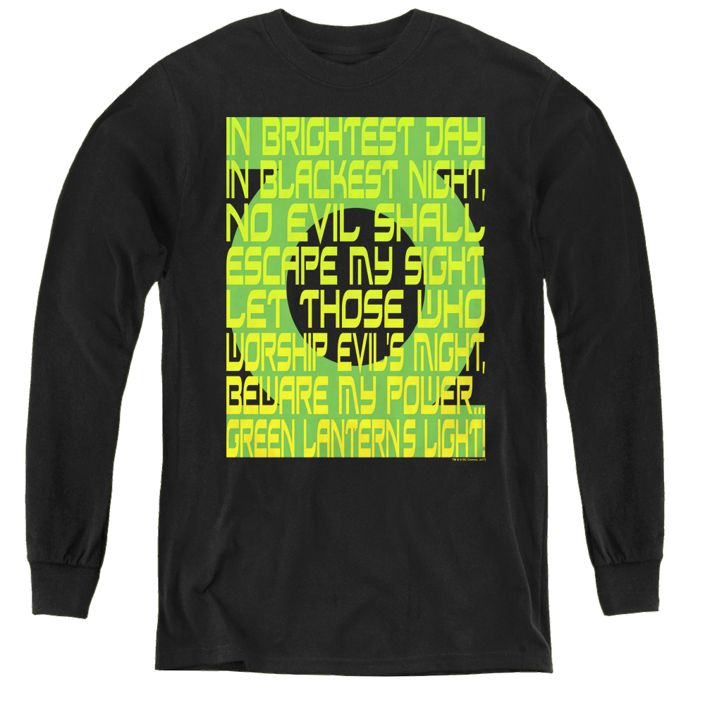 Green Lantern Green Lantern Oath - Youth Long Sleeve T-Shirt Youth Long Sleeve T-Shirt Green Lantern   