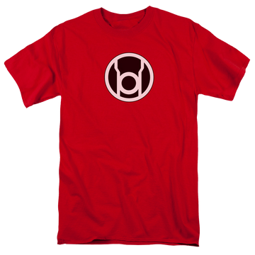 Red men's regular fit t-shirt with Green Lantern Red Lantern Logo graphic