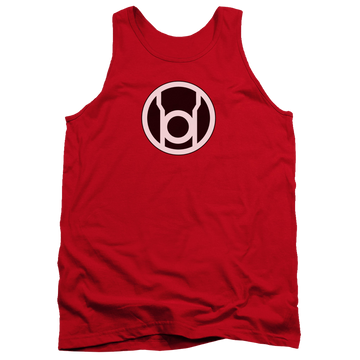 Red men's tank with Green Lantern Red Lantern Logo graphic