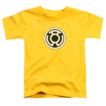 Yellow toddler t-shirt with Green Lantern Sinestro Corps Logo graphic