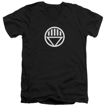 Black men's v-neck t-shirt with Green Lantern Black Lantern Logo graphic